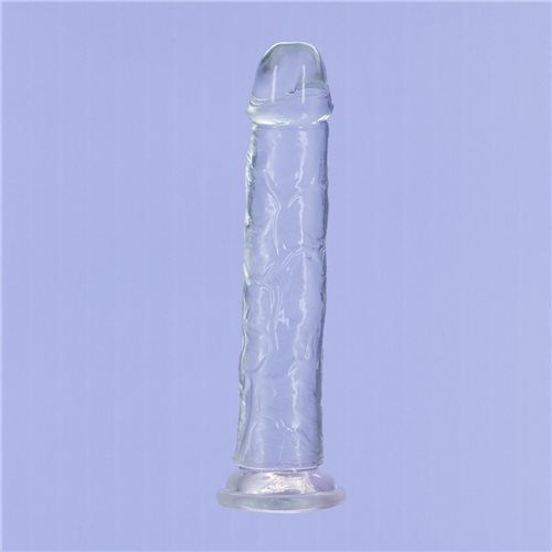 ADDICTION CRYSTAL 9 VERTICAL DONG CLEAR TPE W/ BULLET "