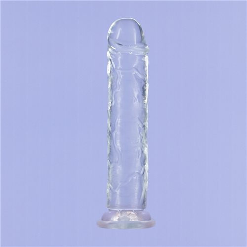 ADDICTION CRYSTAL 9 VERTICAL DONG CLEAR TPE W/ BULLET "