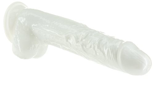 ADDICTION PEARL 8.5 DONG PEARL WHITE TPE W/ BULLET "