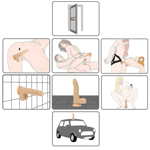 NAKED ADDICTION 7.5 THE FREAK VIBRATING ROTATING & DONG THRUSTING VANILLA"