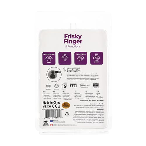 RECHARGEABLE FRISKY FINGER MASSAGER PURPLE