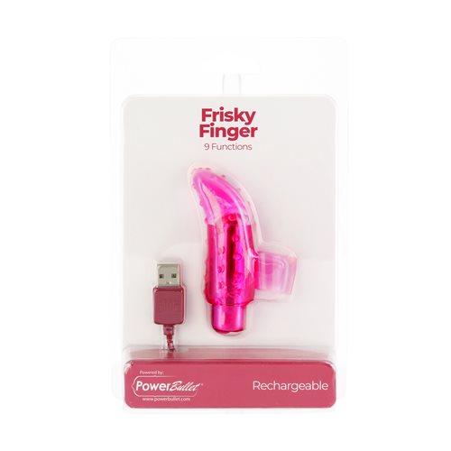 RECHARGEABLE FRISKY FINGER MASSAGER PINK