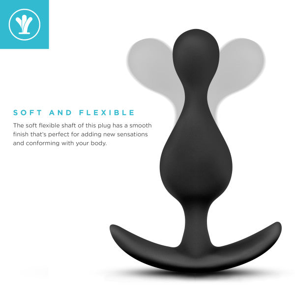 ANAL ADVENTURES PLATINUM WAVE PLUG BLACK