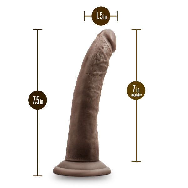 DR SKIN PLUS 7IN POSEABLE DILDO CHOCOLATE