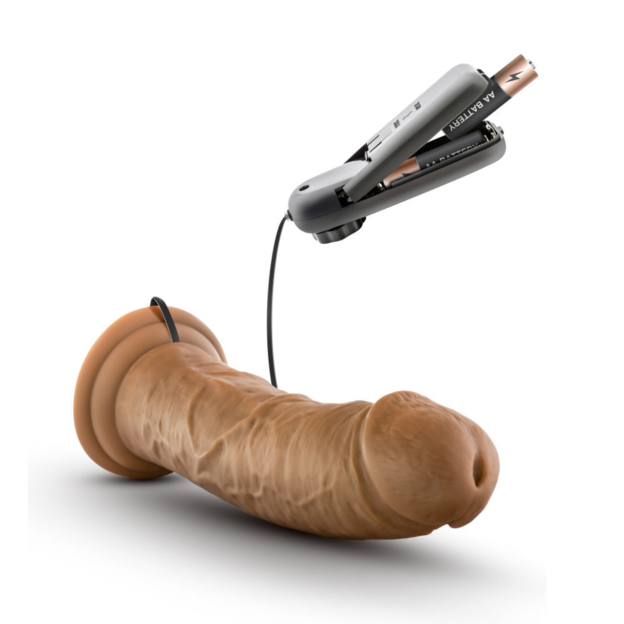 DR SKIN DR JOE 8IN VIBRATING COCK W/ SUCTION CUP MOCHA