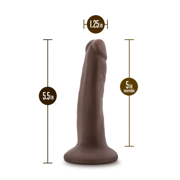 DR SKIN PLUS 5IN POSEABLE DILDO CHOCOLATE