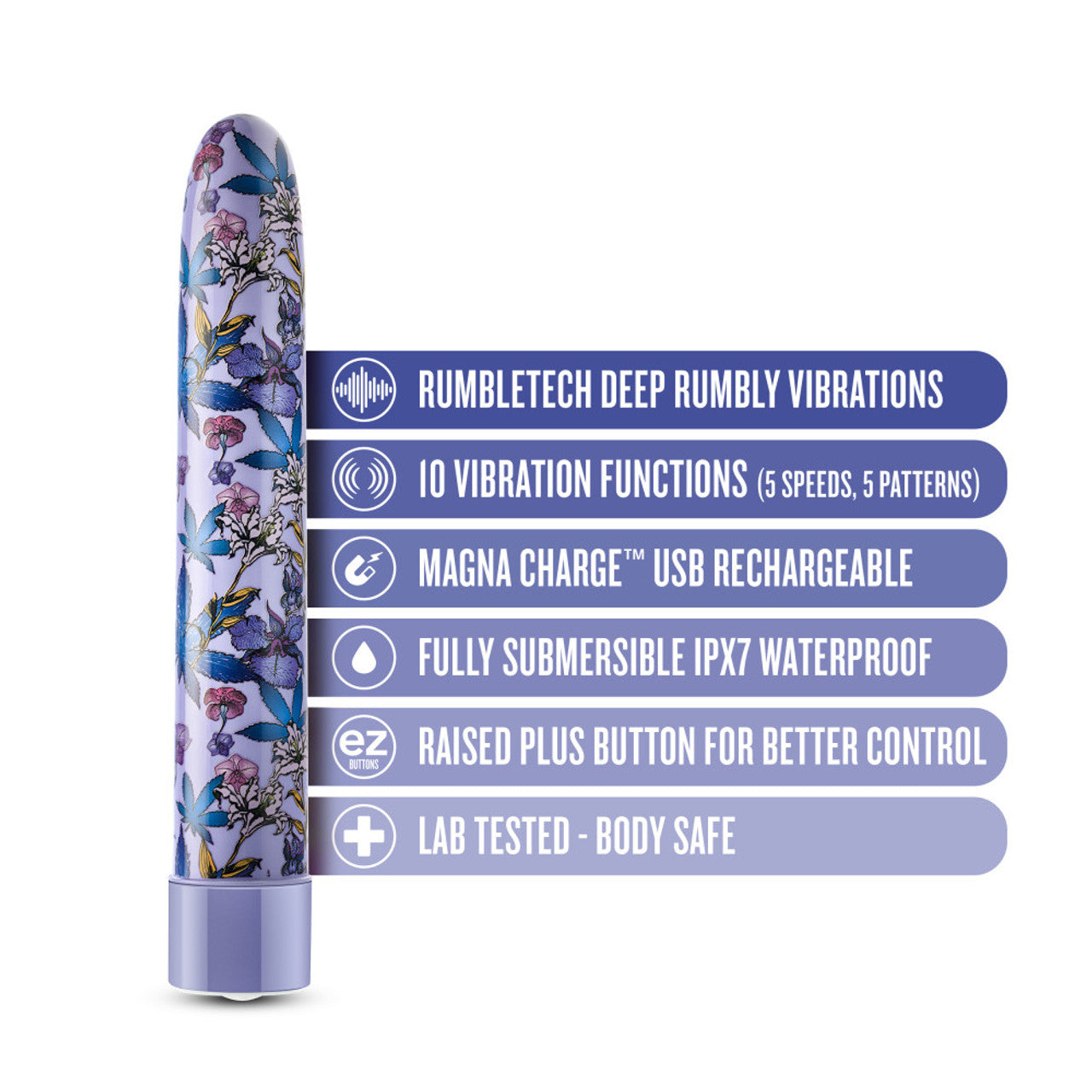 LIMITED ADDICTION FLORADELIC 7 IN RECHARGEABLE VIBE PURPLE
