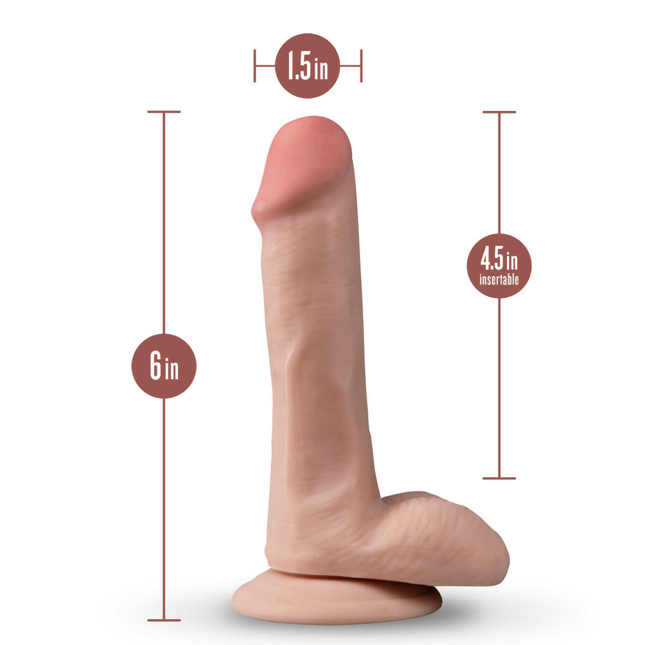 DR SKIN PLUS 6IN POSEABLE DILDO VANILLA