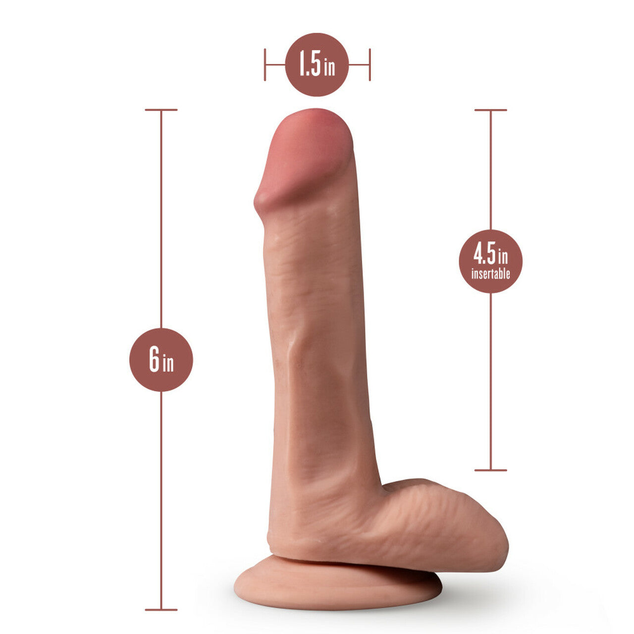 DR SKIN PLUS 6IN POSEABLE DILDO MOCHA