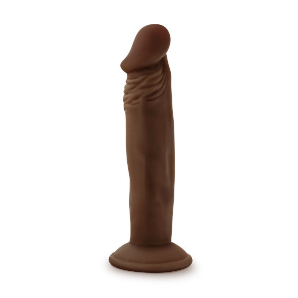 DR SKIN PLUS 6IN POSEABLE DILDO CHOCOLATE