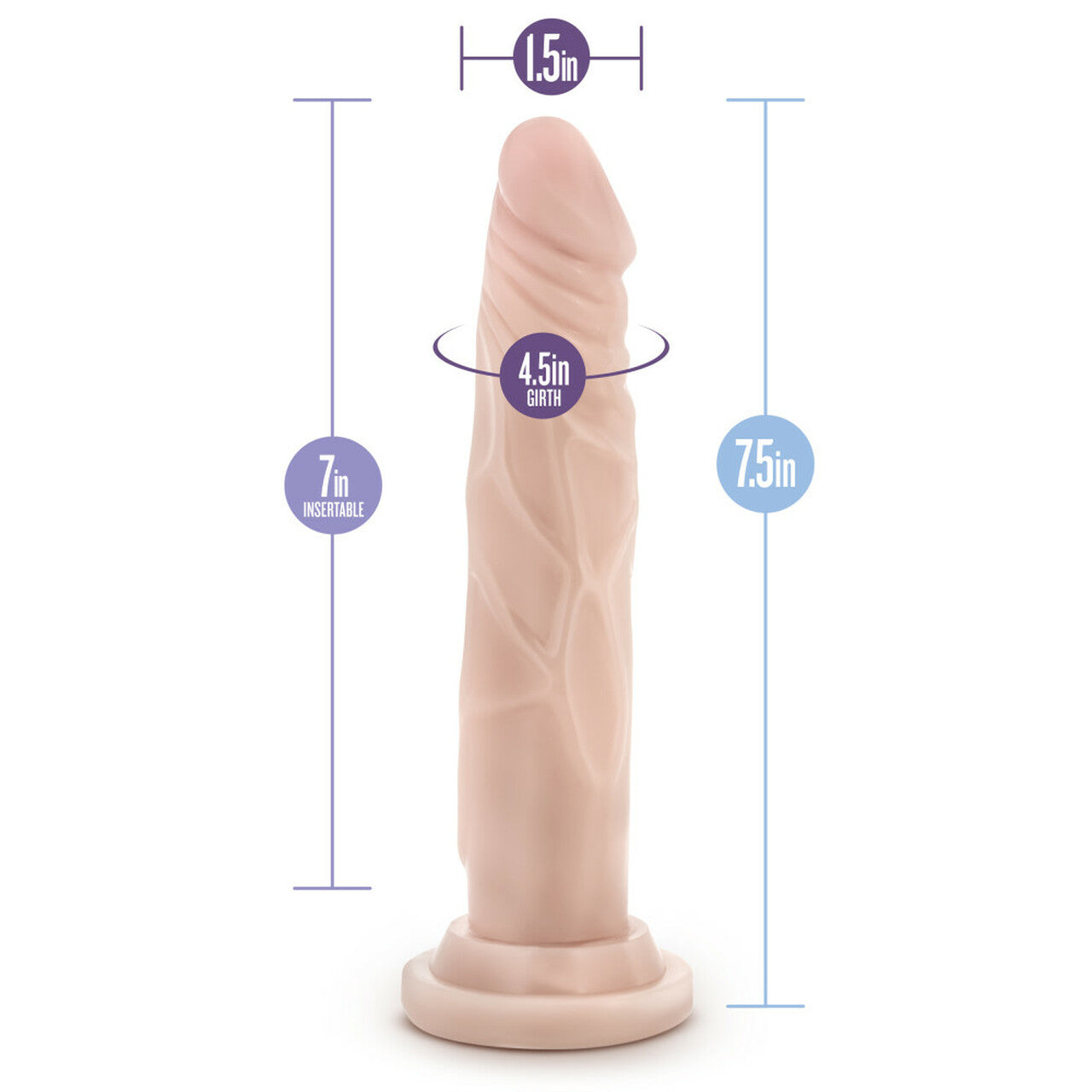 DR SKIN SILICONE DR CARTER 7 IN VANILLA
