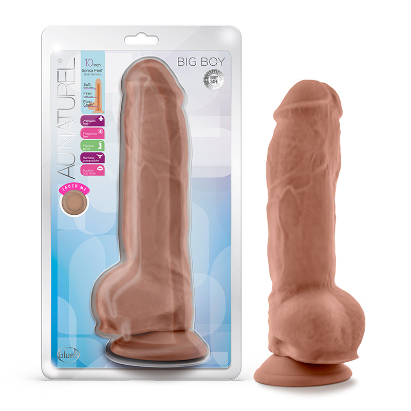 AU NATUREL BIG BOY 10 DILDO MOCHA "