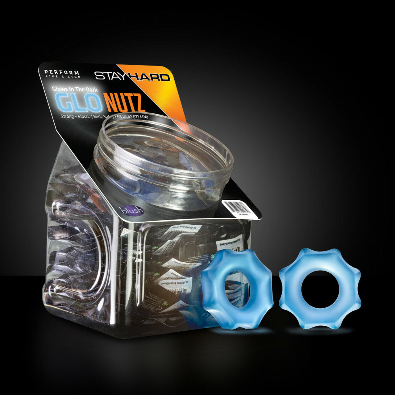 STAY HARD GLO NUTZ 40 PIECE FISHBOWL BLUE