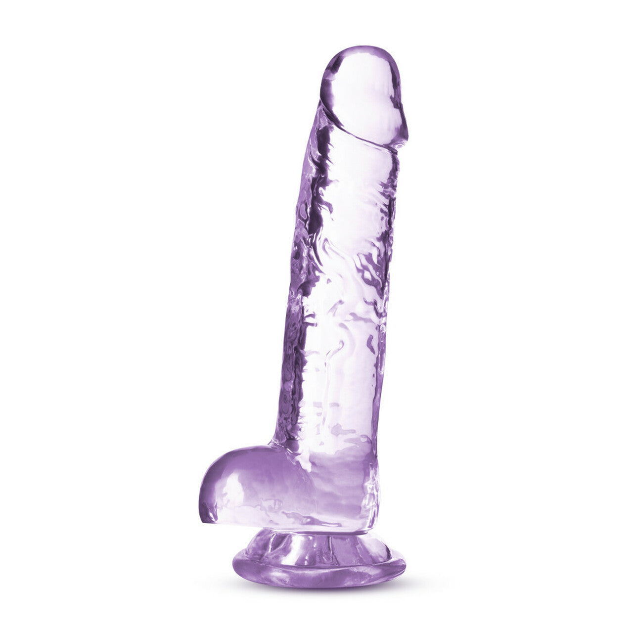 NATURALLY YOURS 7IN AMETHYST CRYSTALLINE DILDO