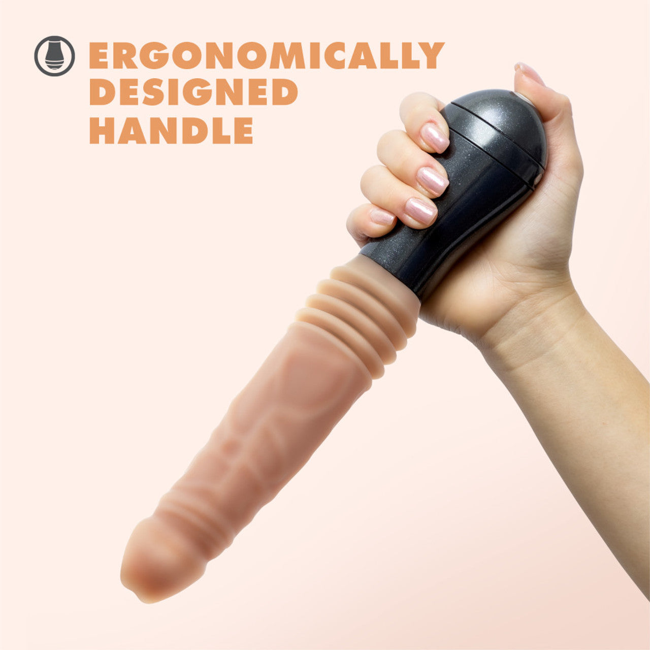 DR. SKIN DR. KNIGHT THRUSTING GYRATING VIBRATING DILDO BEIGE