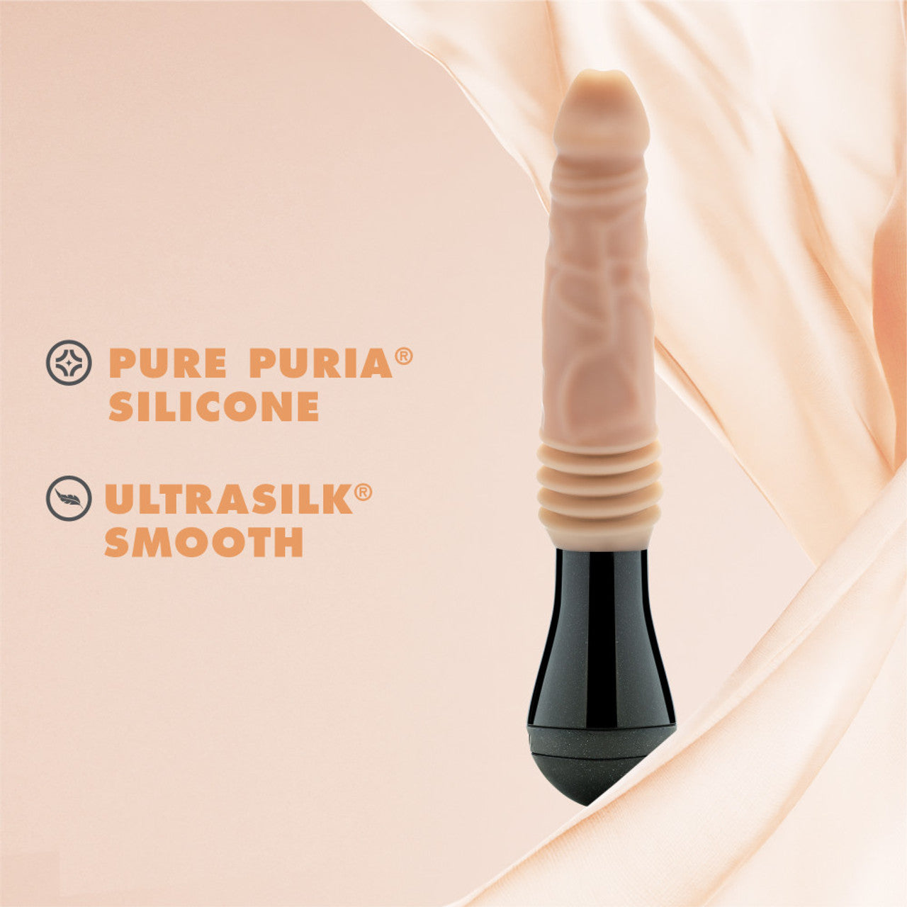 DR. SKIN DR. KNIGHT THRUSTING GYRATING VIBRATING DILDO BEIGE
