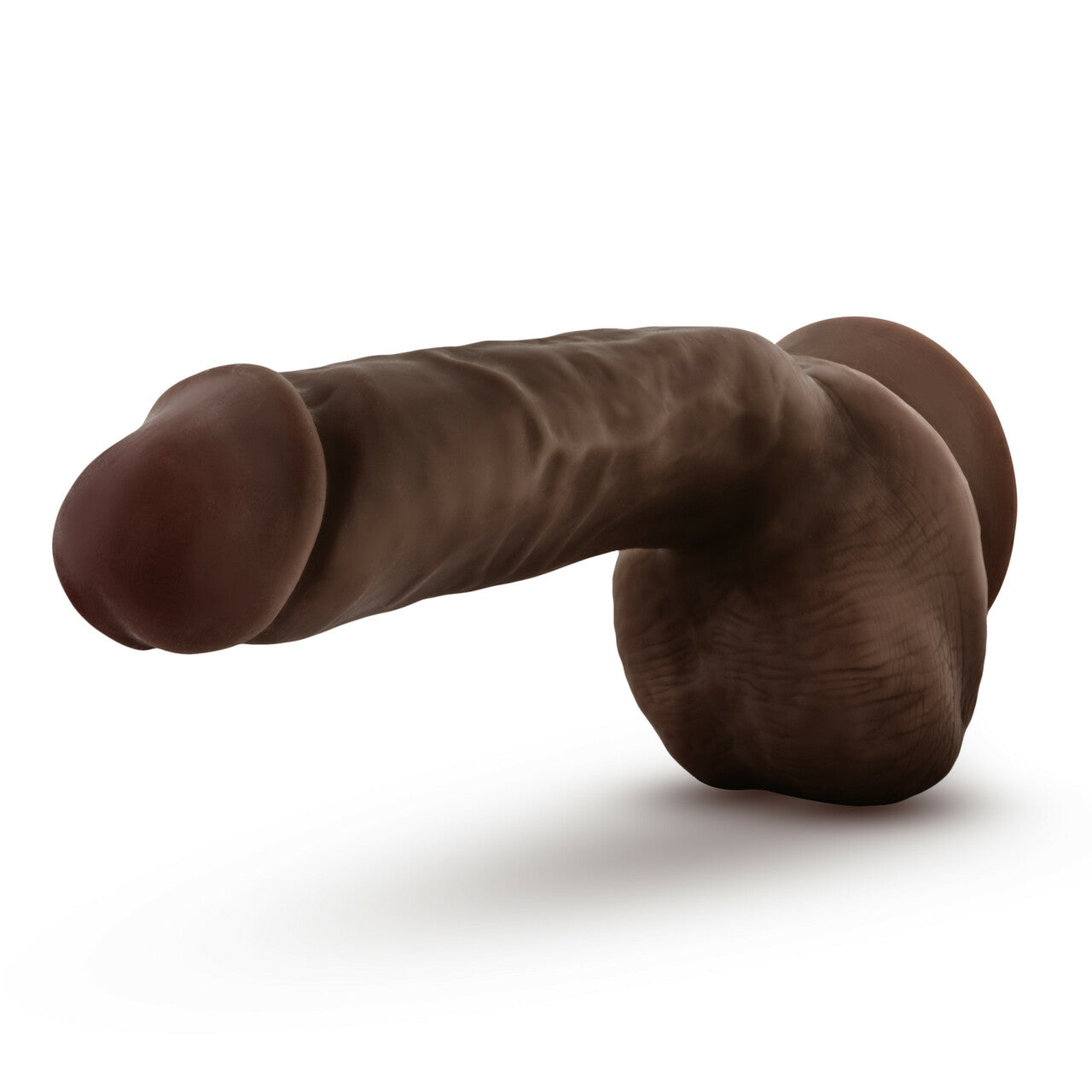 DR SKIN GLIDE 8.5IN SELF LUBRICATING DILDO CHOCOLATE