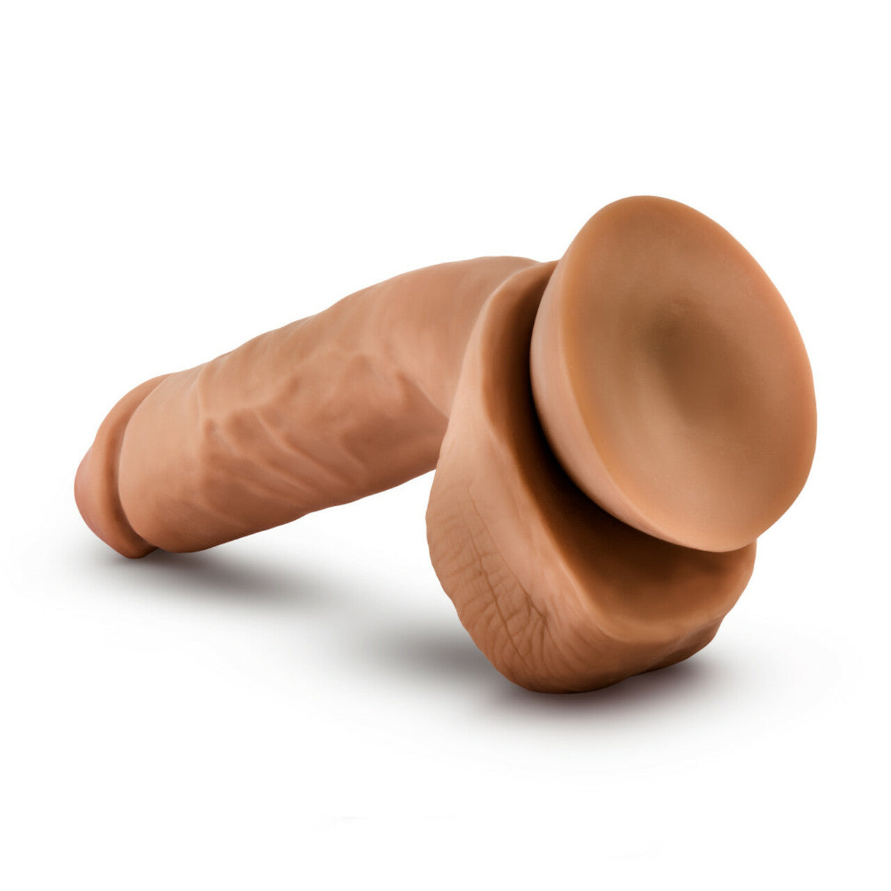 DR SKIN GLIDE 8.5IN SELF LUBRICATING DILDO MOCHA