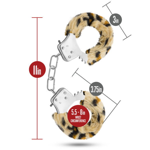 TEMPTASIA FURRY LEOPARD CUFFS