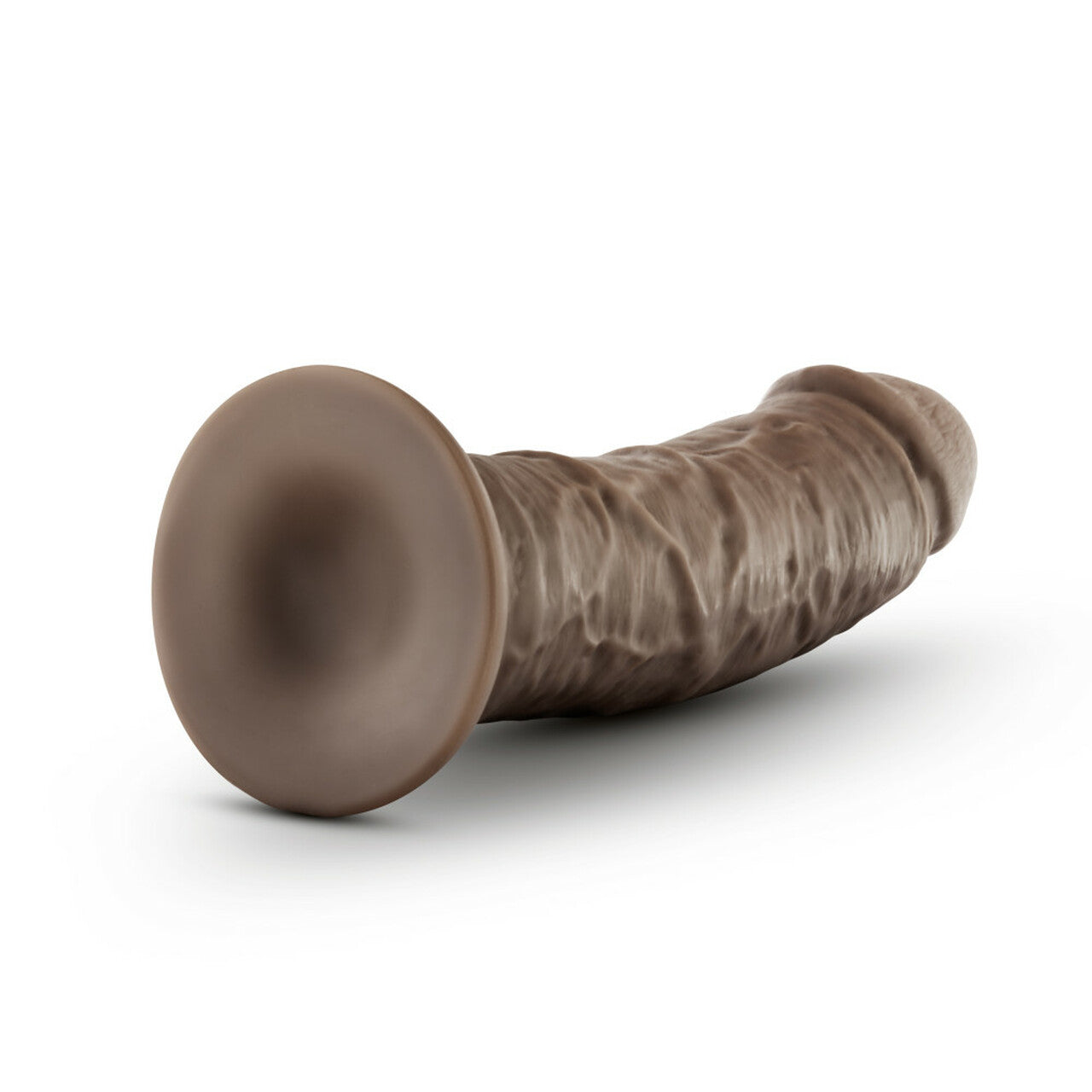 DR SKIN GLIDE 8IN SELF LUBRICATING DILDO CHOCOLATE