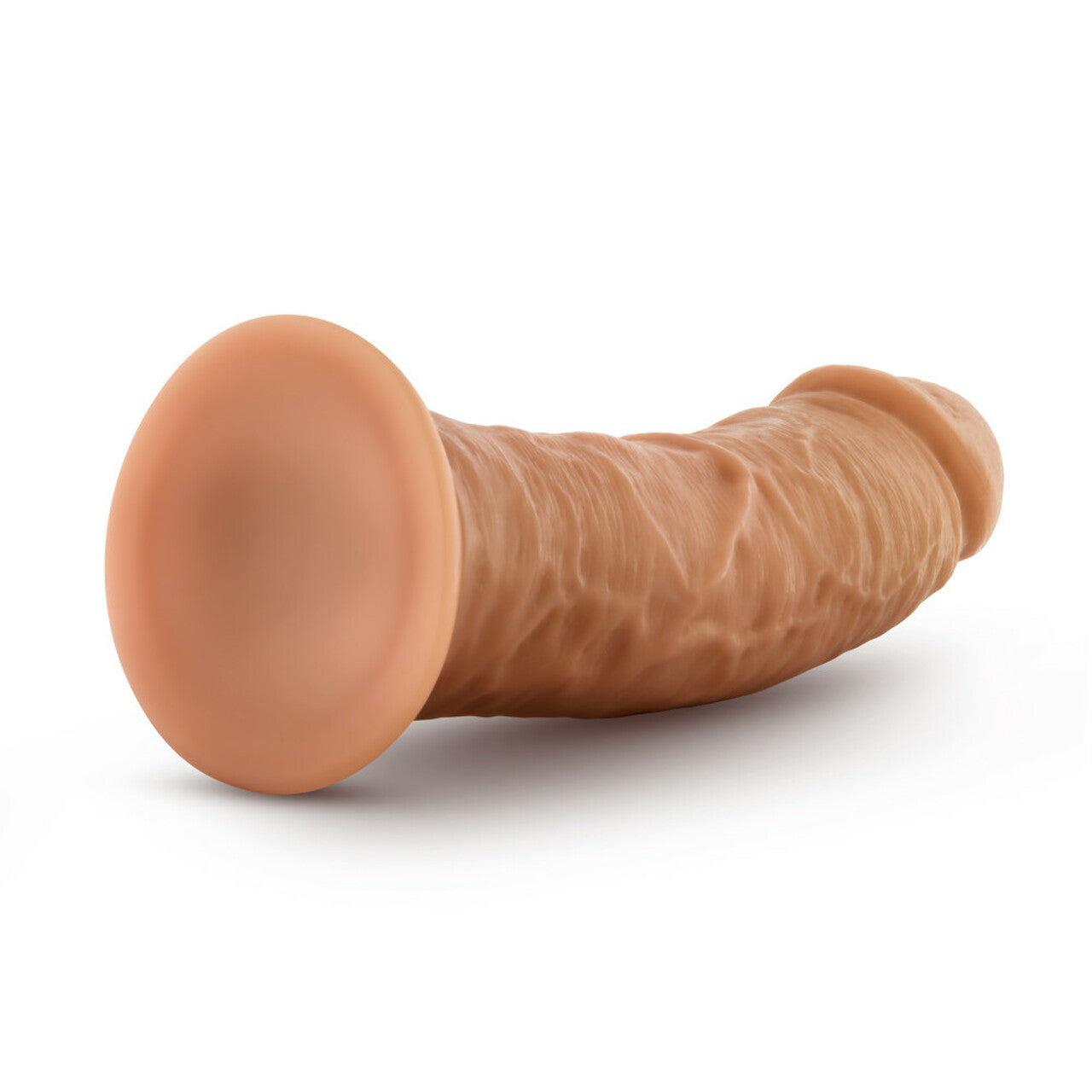 DR SKIN GLIDE 8IN SELF LUBRICATING DILDO MOCHA