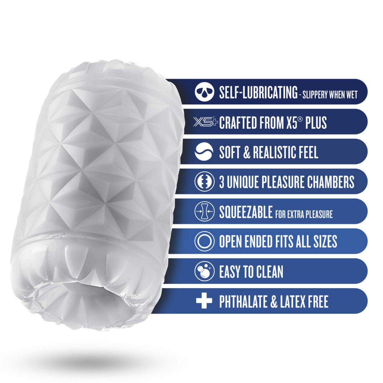 RIZE REAKT SELF LUBRICATING STROKER WHITE