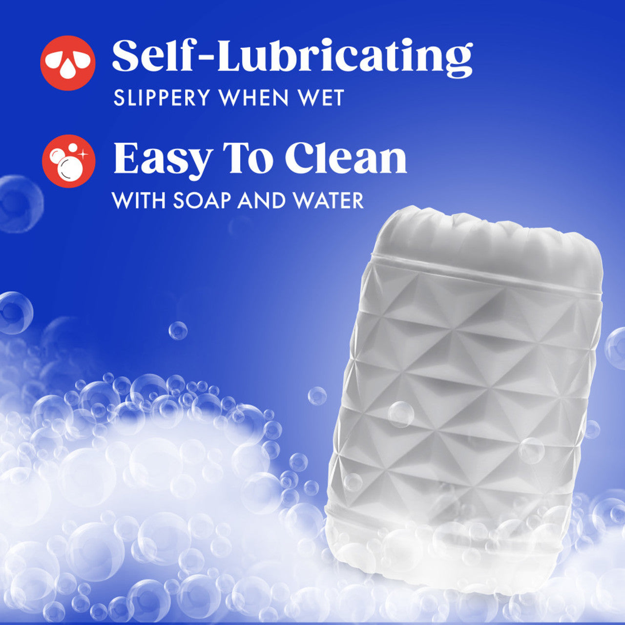 RIZE REAKT SELF LUBRICATING STROKER WHITE