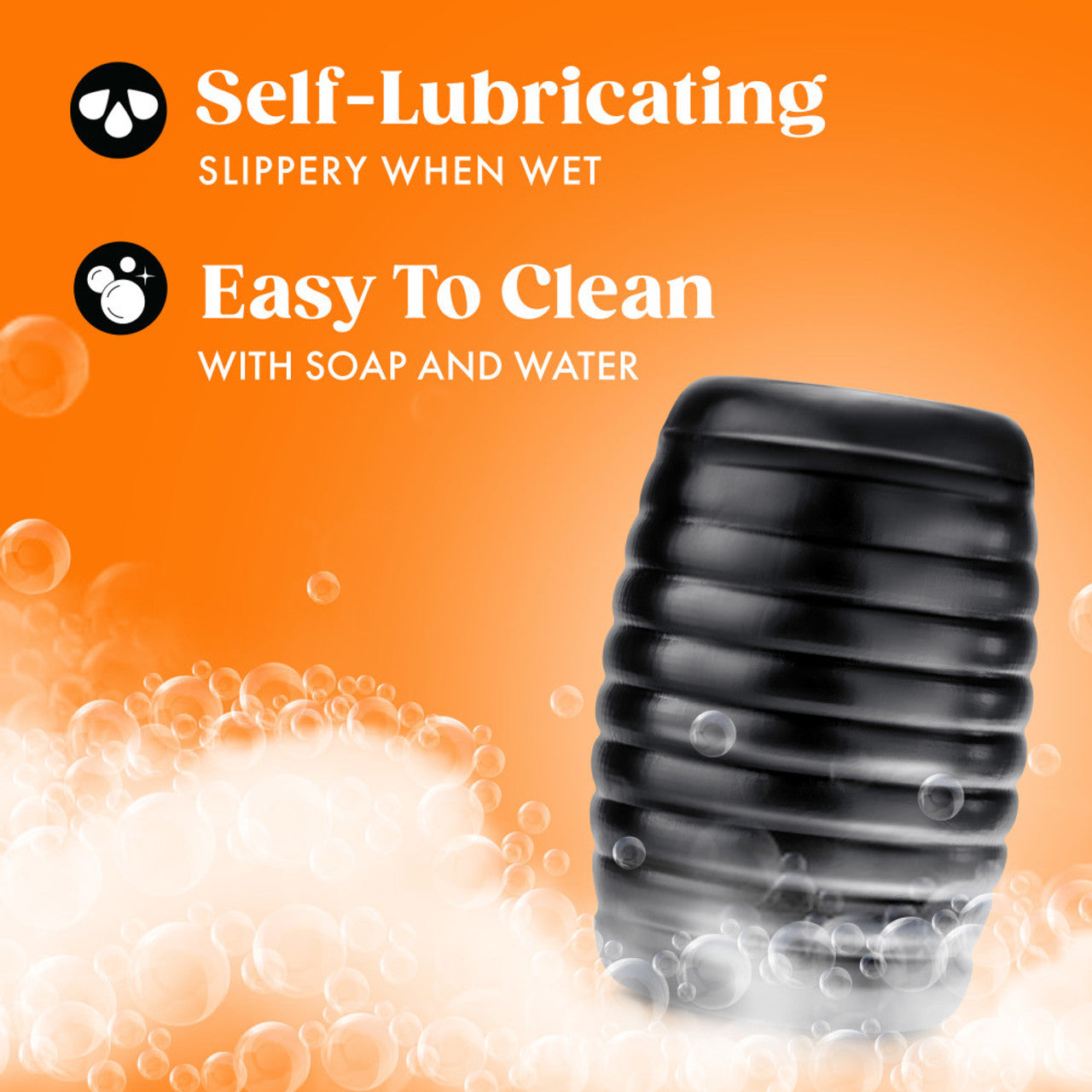 RIZE GRASP SELF LUBRICATING STROKER BLACK