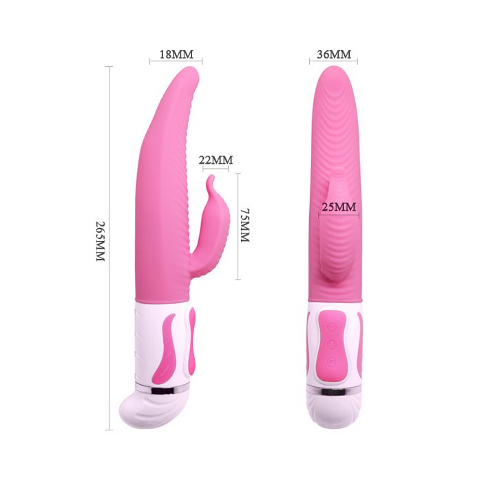 PRETTY LOVE ANTOINE RABBIT VIBRATOR SILICONE PINK
