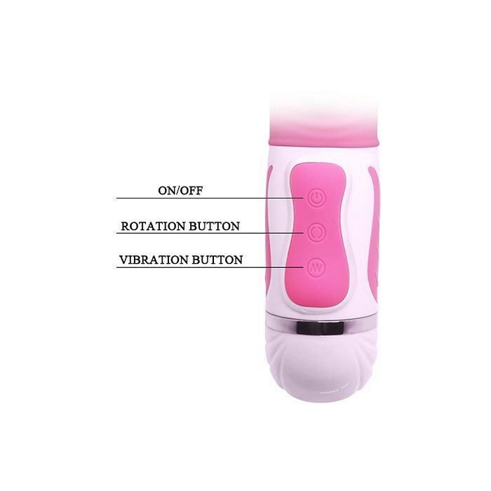 PRETTY LOVE ANTOINE RABBIT VIBRATOR SILICONE PINK