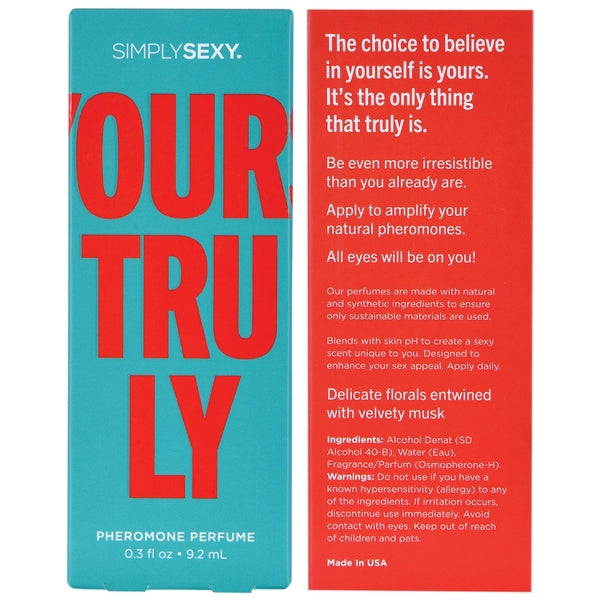 SIMPLY SEXY PHEROMONE PERFUME YOURS TRULY .3 FL OZ
