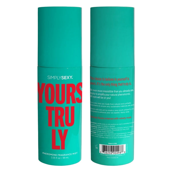 SIMPLY SEXY PHEROMONE BODY MIST YOURS TRULY 3.35 FL OZ