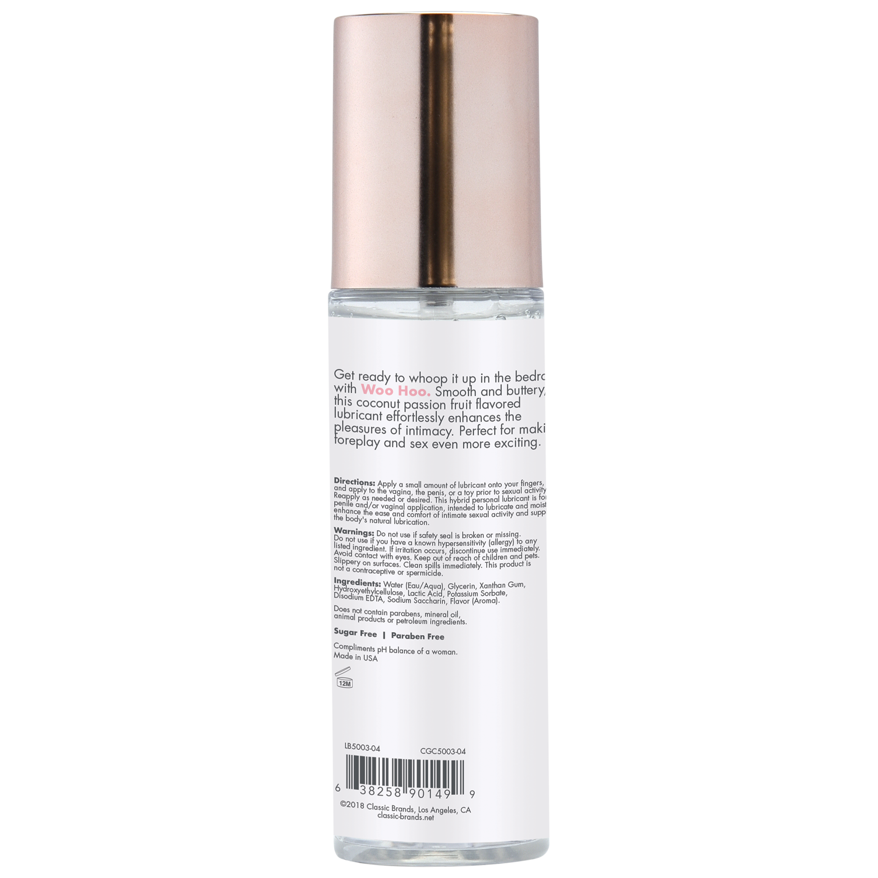 CGC WOO HOO PERSONAL LUBRICANT COCONUT PASSION 4.4 FL OZ