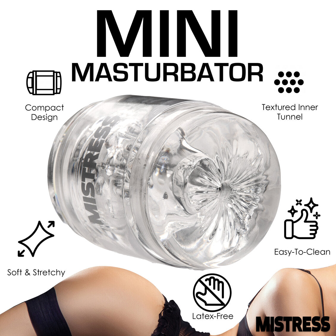MISTRESS DOUBLE SHOT PUSSY & ASS STROKER CLEAR