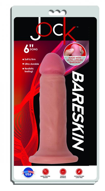 JOCK BARESKIN 6IN VANILLA DILDO