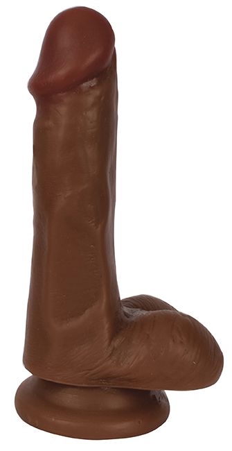 THINZ SLIM DONG 6IN W/ BALLS CHOCOLATE