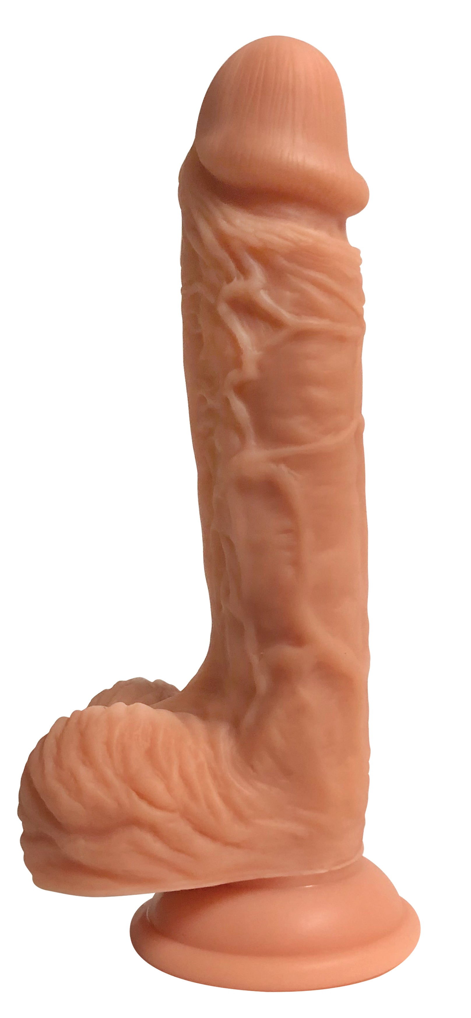 EASY RIDERS 8IN DUAL DENSITY SILICONE DONG W/ BALLS