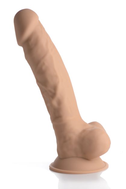 FLESHSTIXXX 8IN VIBRATING DILDO W/ BALLS MEDIUM