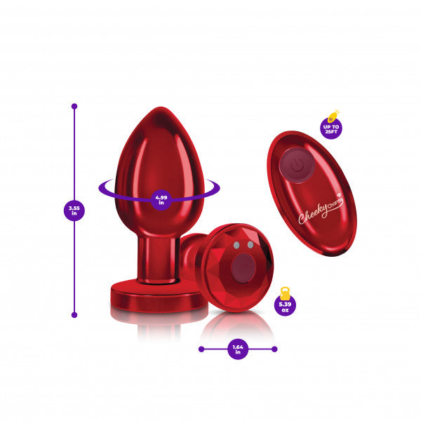 CHEEKY CHARMS RECHARGEABLE VIBRATING METAL BUTT