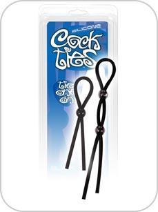 SILICONE COCK TIES BLACK