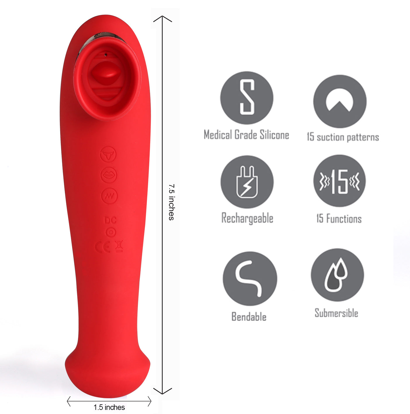 DESTINY RED SUCKING CLITORAL STIMULATOR
