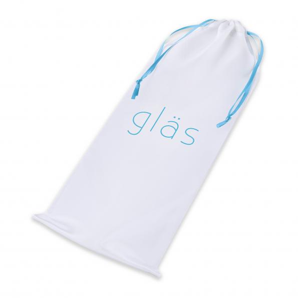 GLAS 6.5 FULL TIP TEXTURED GLASS DILDO "