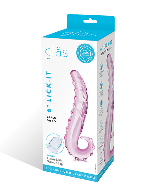 GLAS 6 LICK-IT GLASS DILDO "