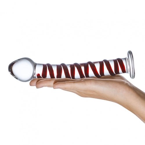 GLAS MR SWIRLY SPIRAL GLASS DILDO