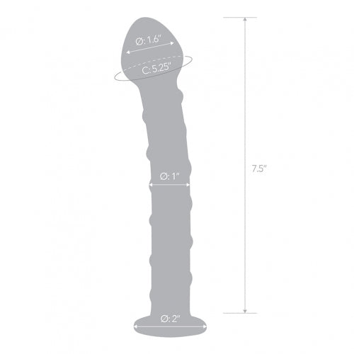 GLAS MR SWIRLY SPIRAL GLASS DILDO