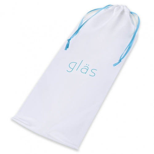 GLAS 12IN DOUBLE ENDED DILDO W / ANAL BEADS