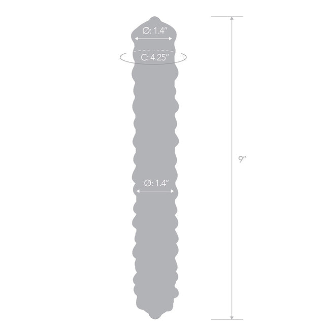 GLAS 9 PURPLE ROSE NUBBY DILDO "