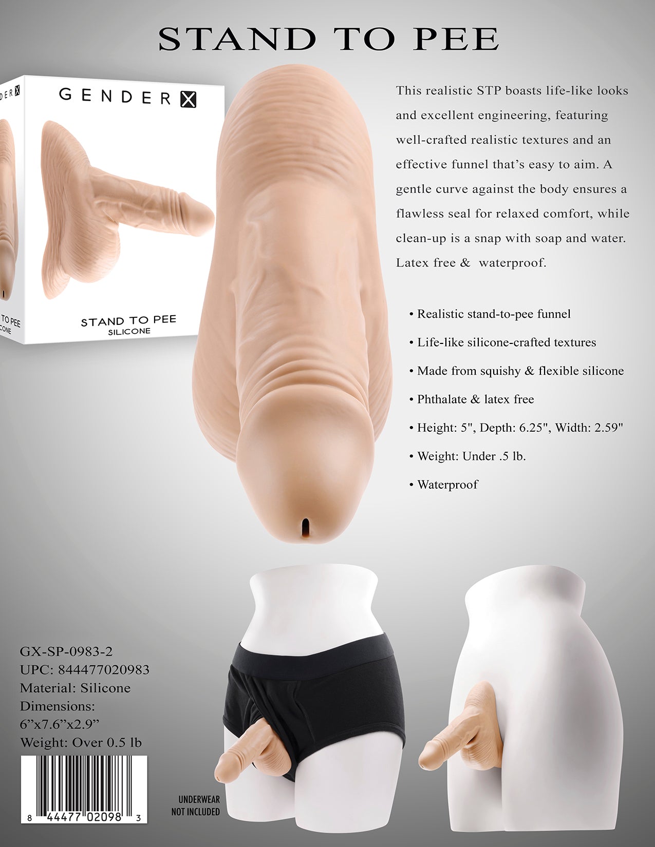 GENDER X STAND TO PEE LIGHT SILICONE
