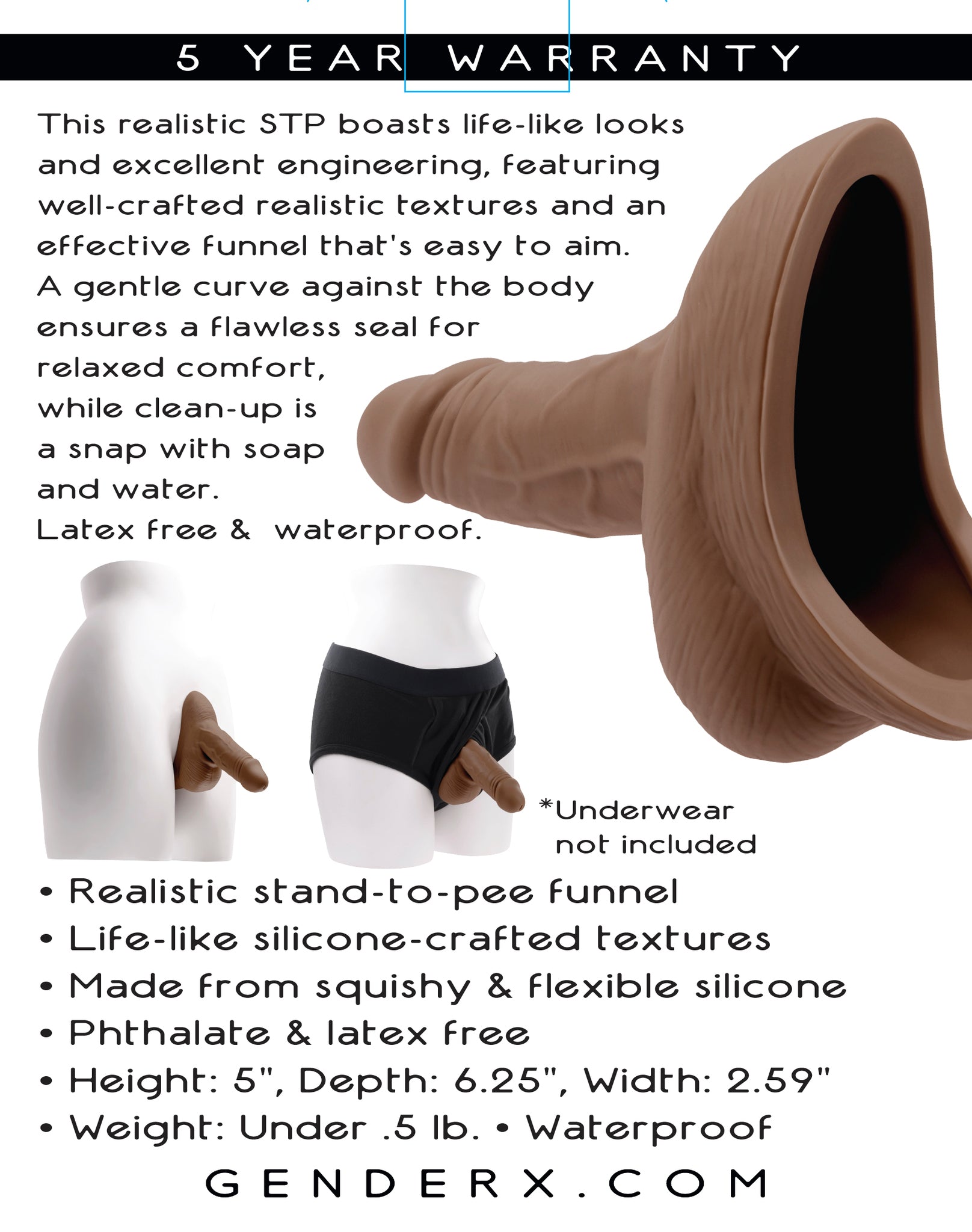 GENDER X STAND TO PEE DARK SILICONE