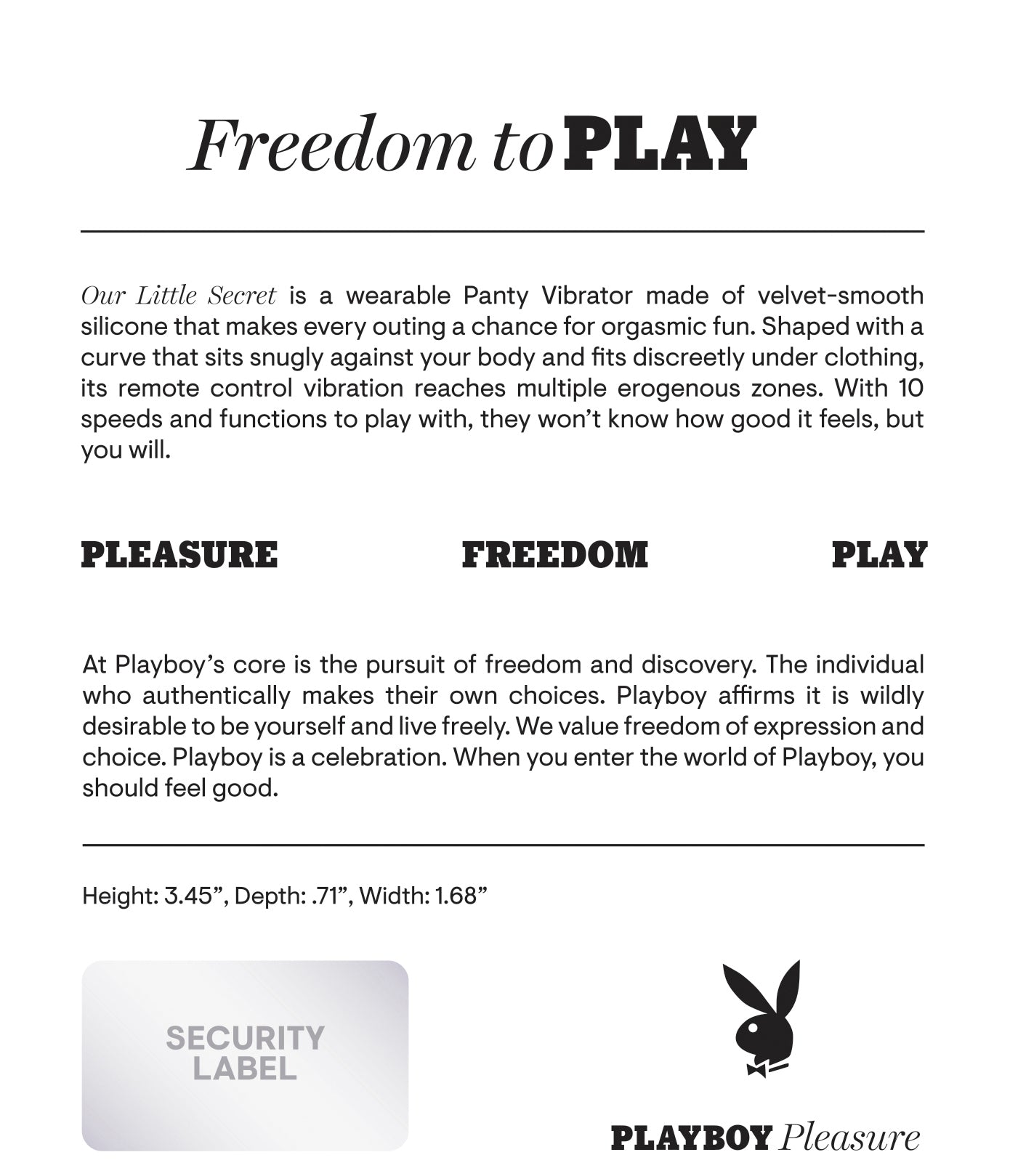 PLAYBOY OUR LITTLE SECRET